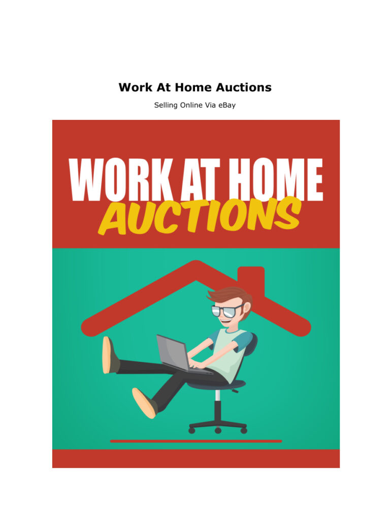 Work at Home Auctions PDF Download – Unknown Author