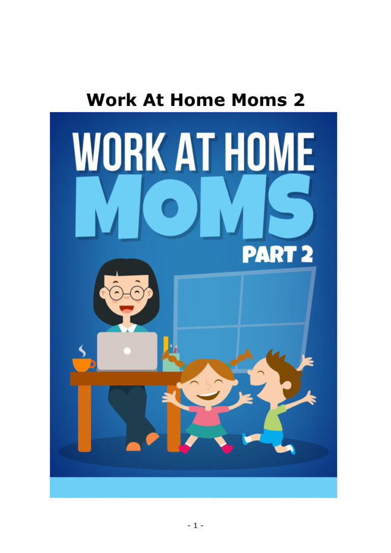 Work at Home Moms 2 PDF Download – Unknown Author