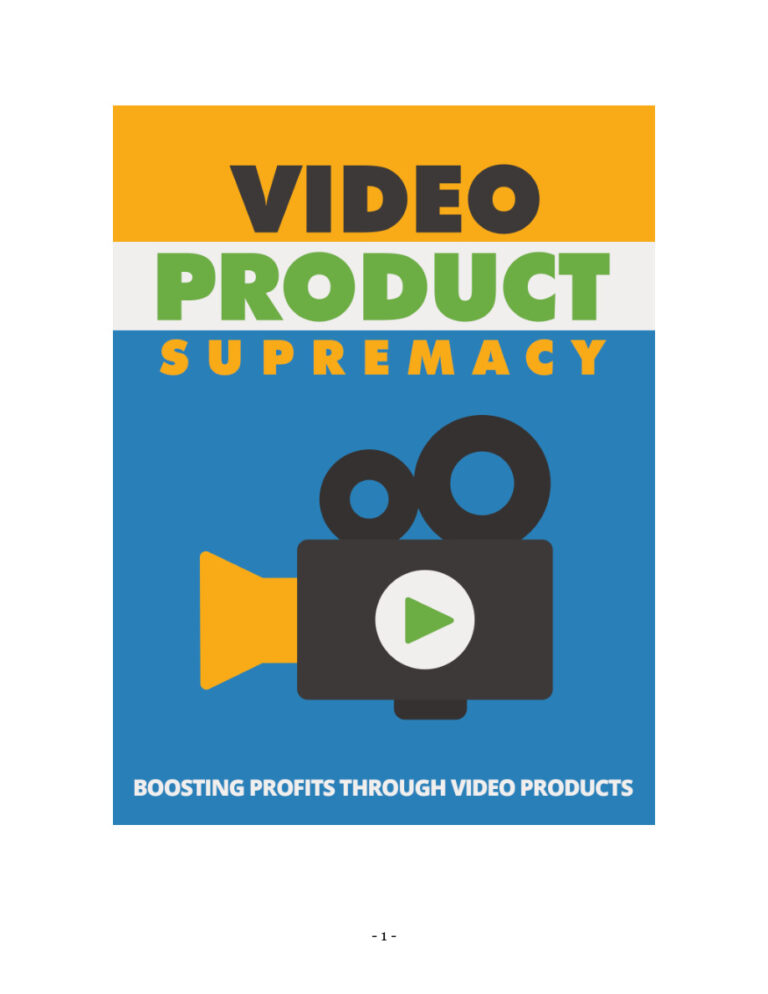 Video Product Supremacy PDF Download – Unknown Author