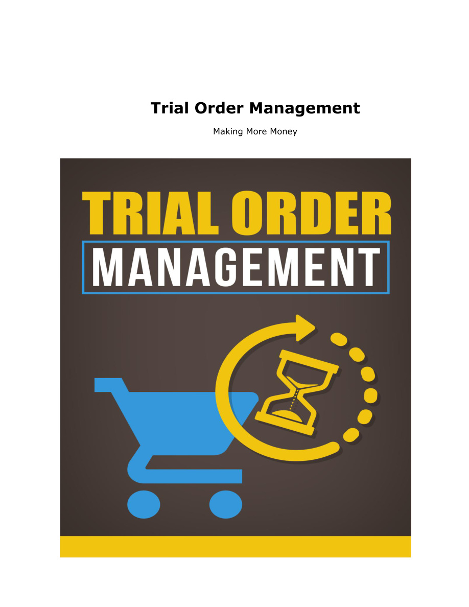 Trial Order Management PDF Download