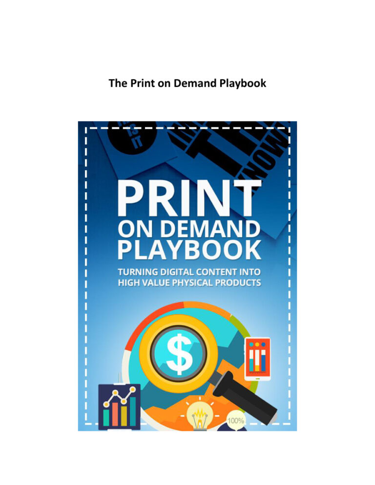 The Print-on-Demand Playbook PDF Download – Unknown Author
