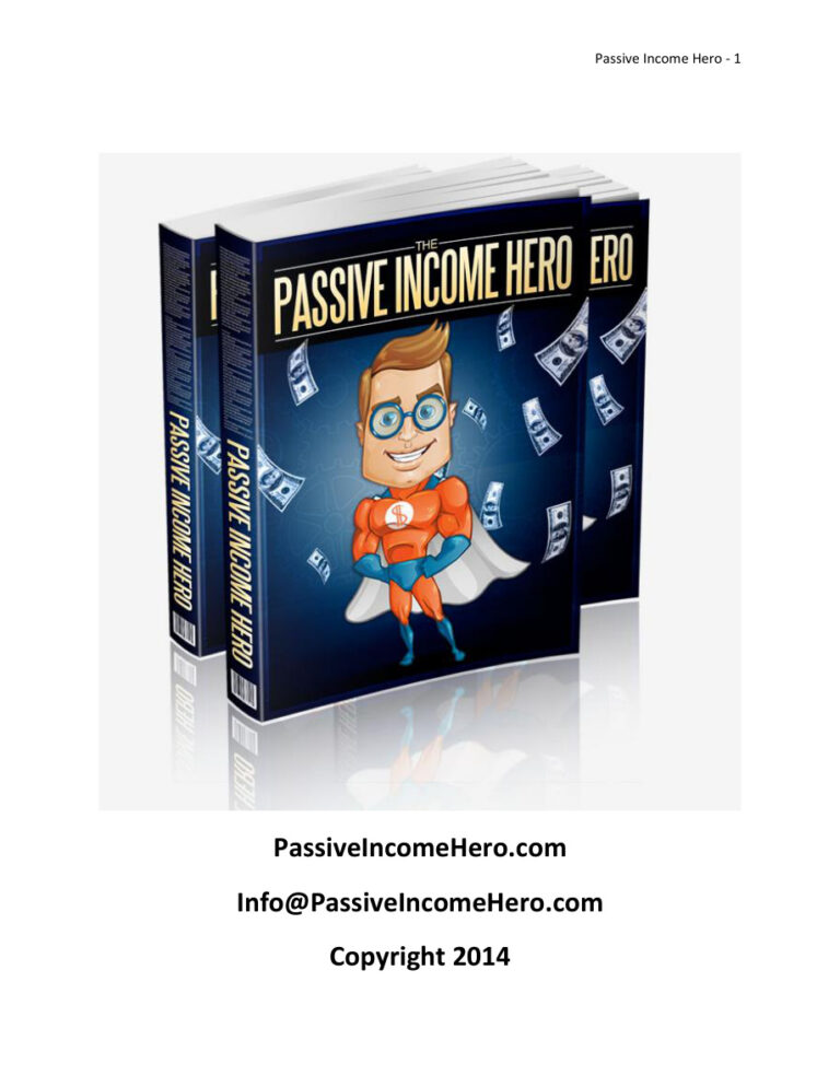 The Passive Income Hero PDF Download – Unknown Author