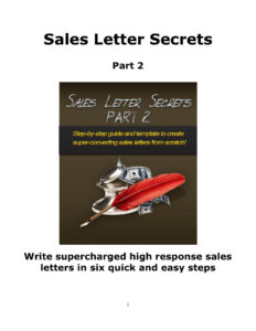 68a87547a566f sales letter secrets part 2 write supercharged high response sales letters in six quick and easy steps Kitap Kapağı