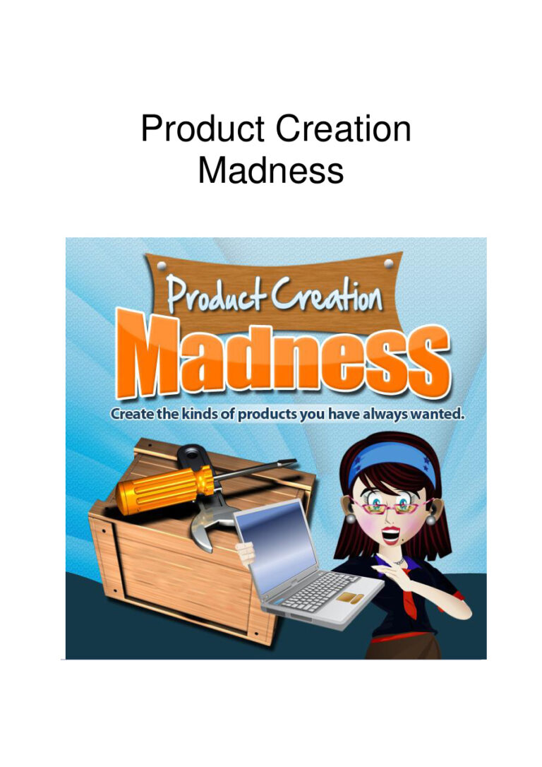 Product Creation Madness PDF Download – Unknown Author