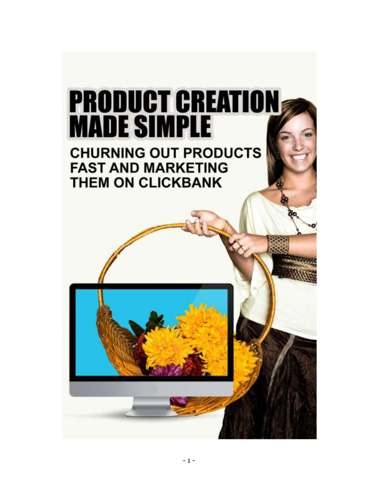 Product Creation Made Simple PDF Download – Unknown Author
