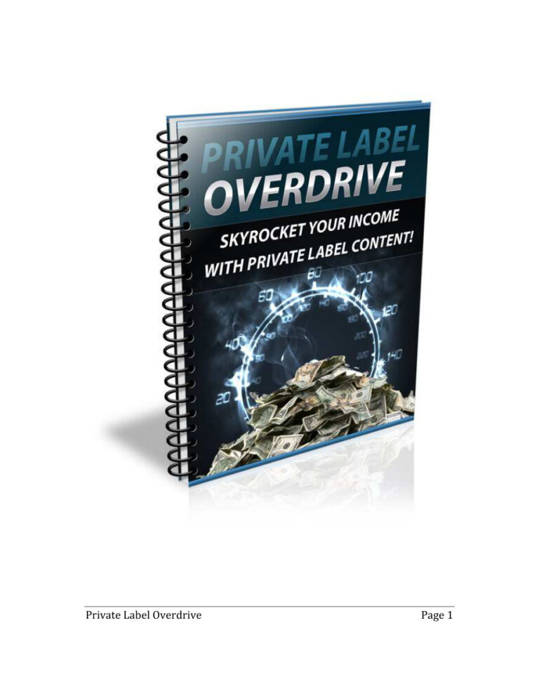 Private Label Overdrive PDF Download – Unknown Author