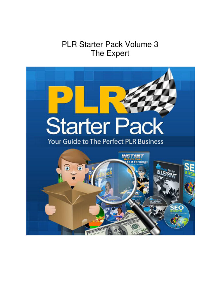 PLR Starter Pack Volume 3 PDF Download – Unknown Author