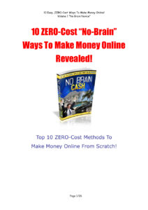 68aac11d826cc 10 easy zero cost ways to make money online volume 1 no brain novice Kitap Kapağı