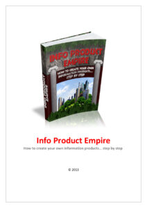68ac18e5c6aca info product empire how to create your own information products step by step Kitap Kapağı