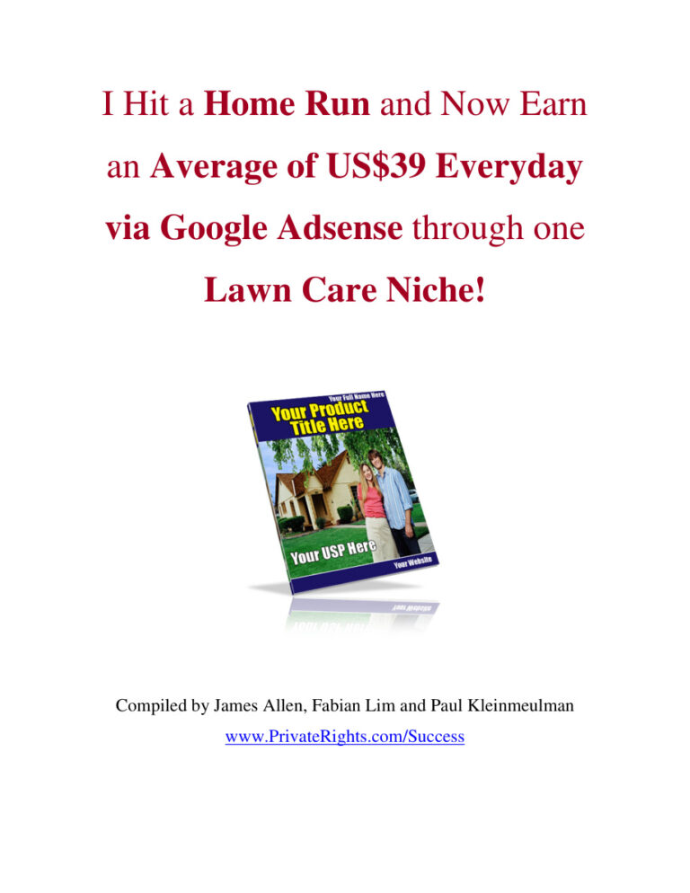 I Hit a Home Run Everyday via Google Adsense PDF Download – Unknown Author
