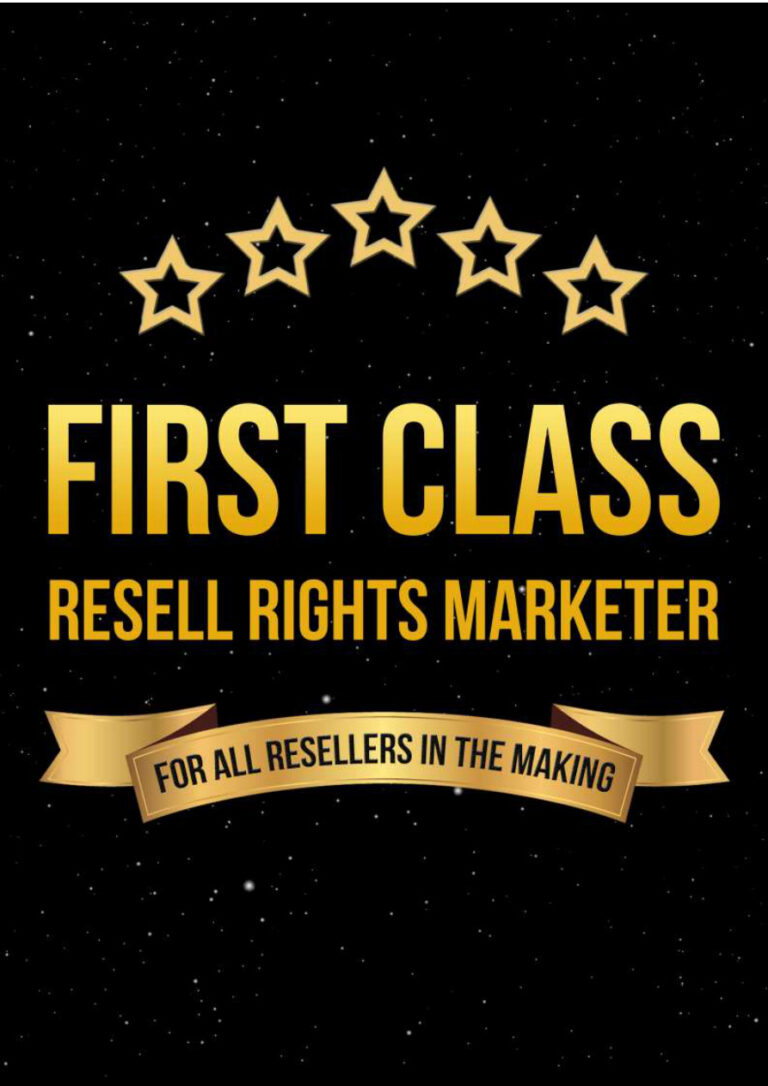 First Class Resell Rights Marketer PDF Download – Unknown Author