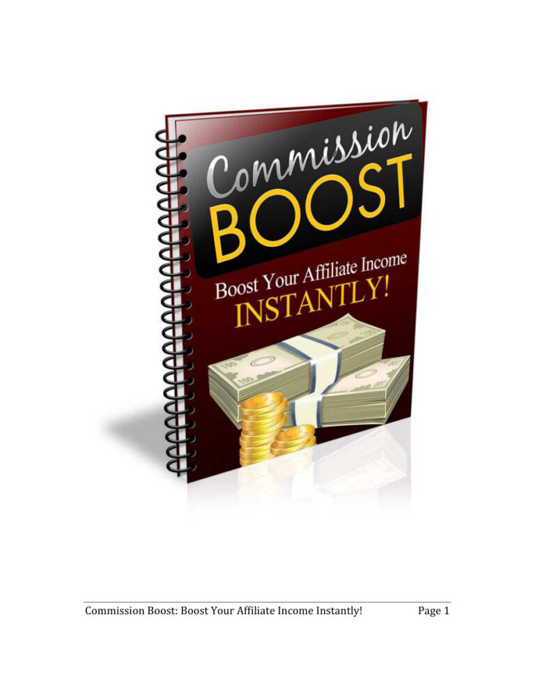 Commission Boost PDF Download – Unknown Author