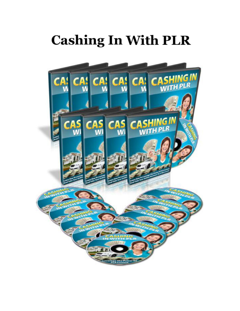 Cashing in with PLR PDF Download – Unknown Author