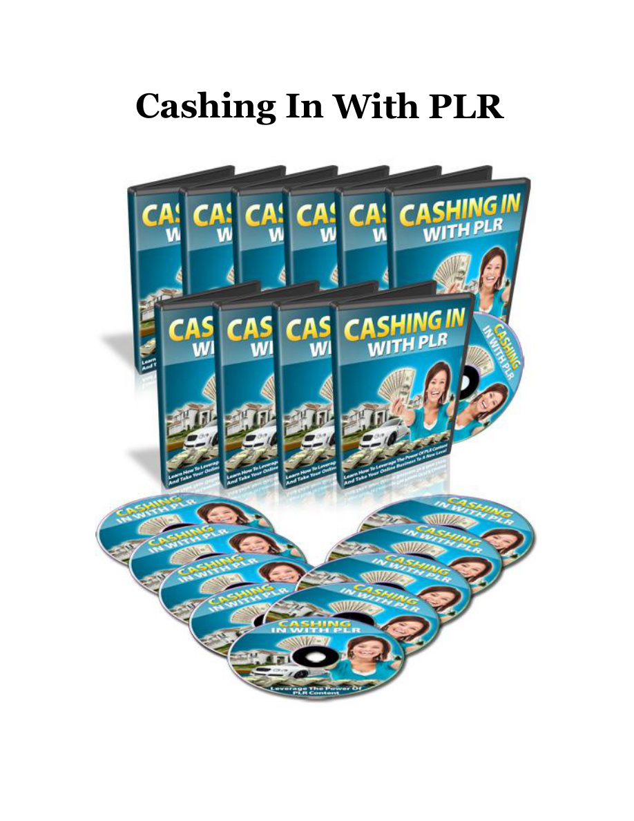 Cashing in with PLR PDF Download