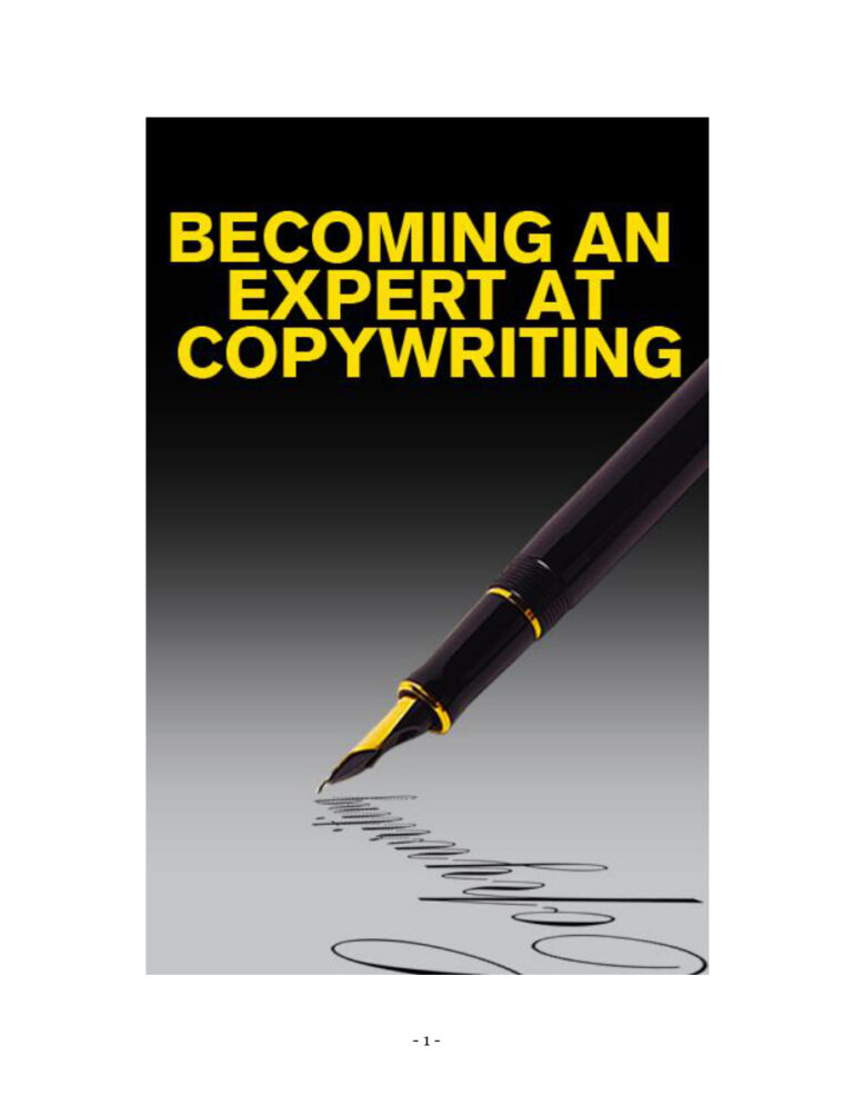 Becoming an Expert at Copywriting PDF Download – Unknown Author
