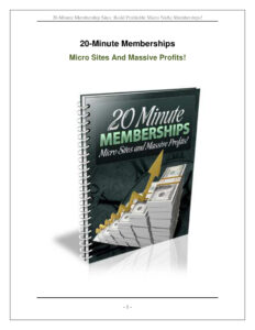 68ae20f7a5bb0 20 minute membership sites build profitable micro niche memberships Kitap Kapağı