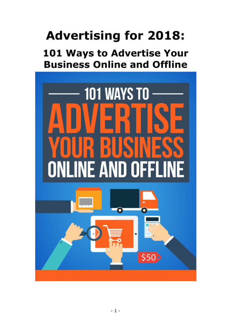 101 Ways to Advertise Your Business PDF Download – Unknown Author
