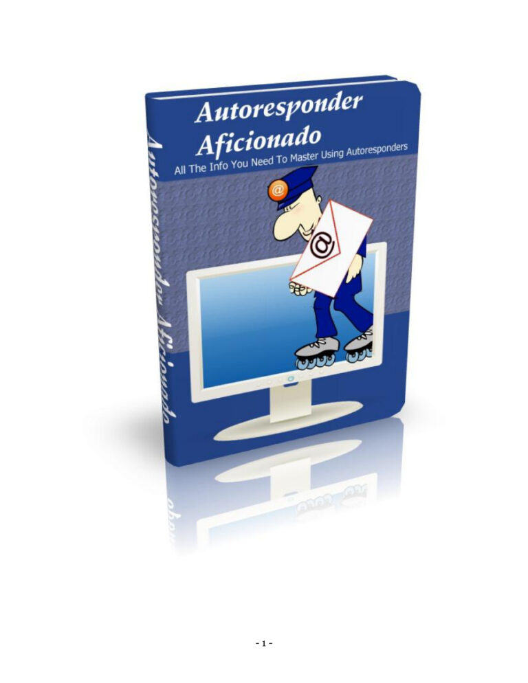 Autoresponder Aficionado PDF Download – Unknown Author