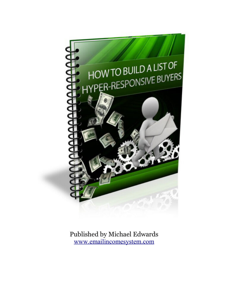 How to Build a List of Hyper-responsive Buyers PDF Download – Unknown Author