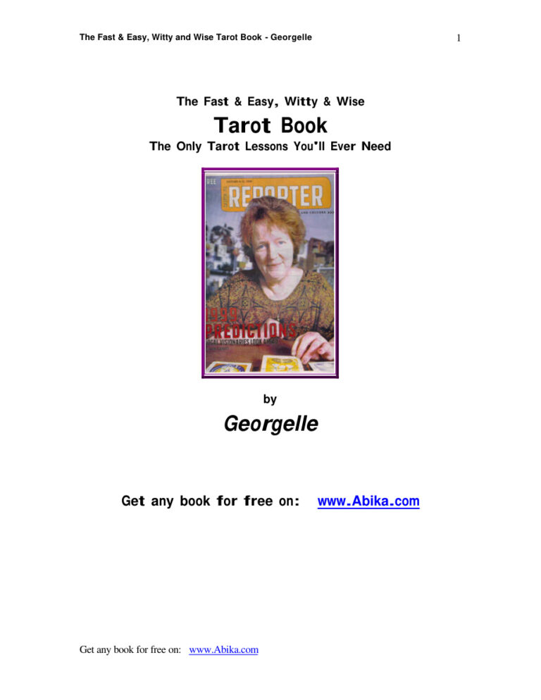 68af3cf0ad21d the fast and easy witty and wise tarot book georgelle the only tarot lessons you ll ever need Kitap Kapağı