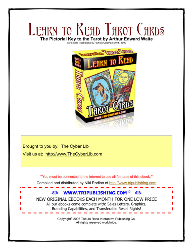 Learn to Read Tarot Cards PDF Download – Arthur Edward Waite