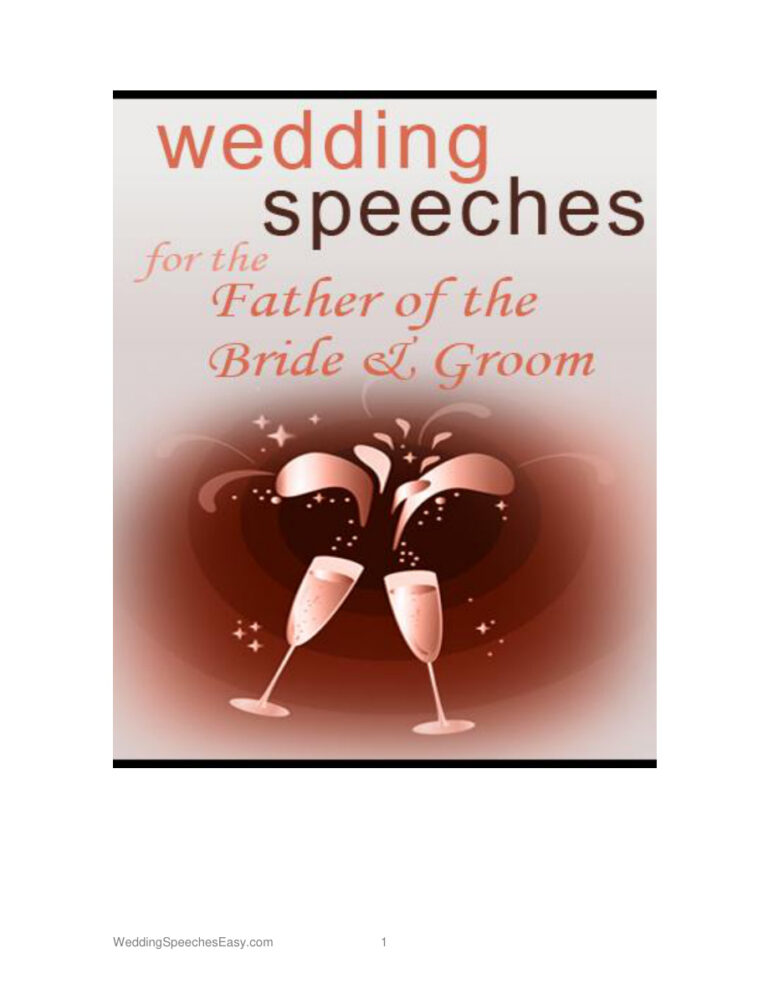 Father of Bride and Groom Speech PDF Download – Unknown Author