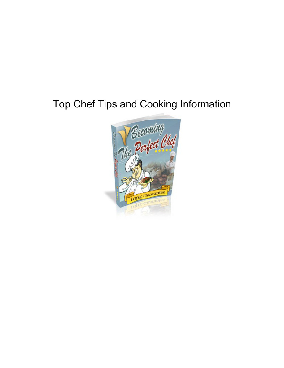 Top Chef Tips and Cooking Information PDF Download