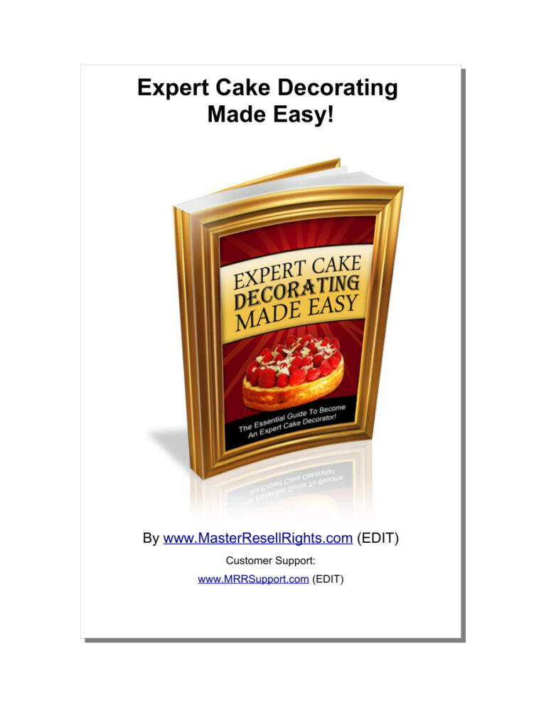 Expert Cake Decorating Made Easy PDF Download – Unknown Author
