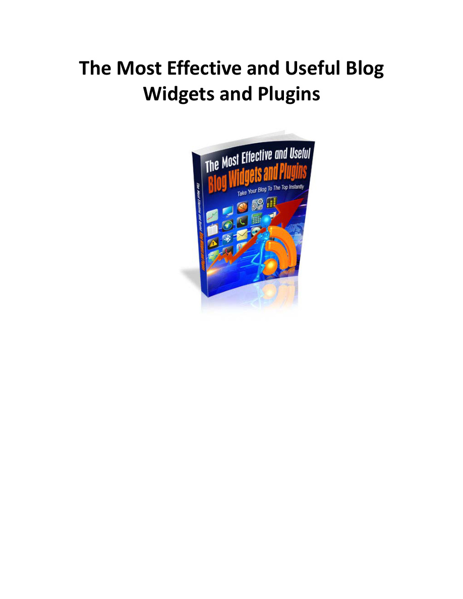 The Most Effective and Useful Blog Widgets and Plugins PDF Download