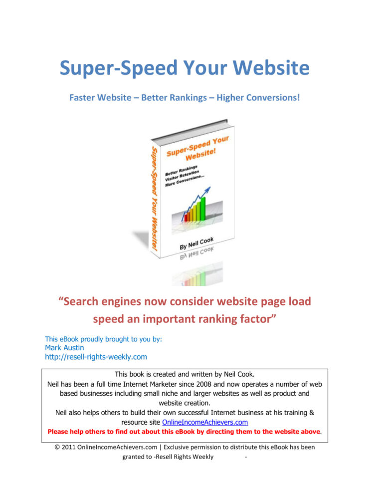 Super Speed Your Website PDF Download – Unknown Author