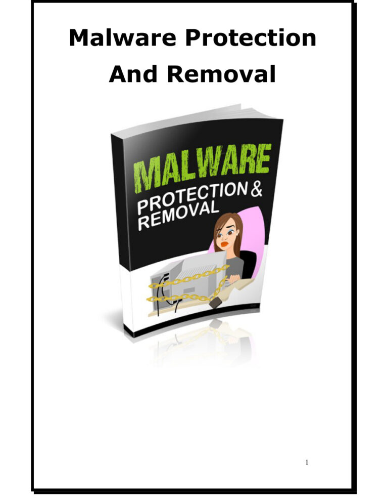 Malware Protection and Removal PDF Download – Unknown Author