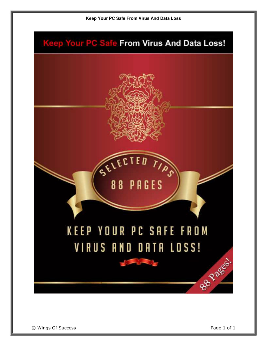 Keep Your PC Safe from Virus and Data Loss PDF Download