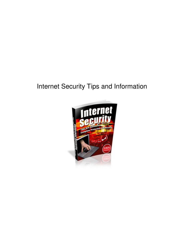 Internet Security Tips and Information PDF Download – Unknown Author