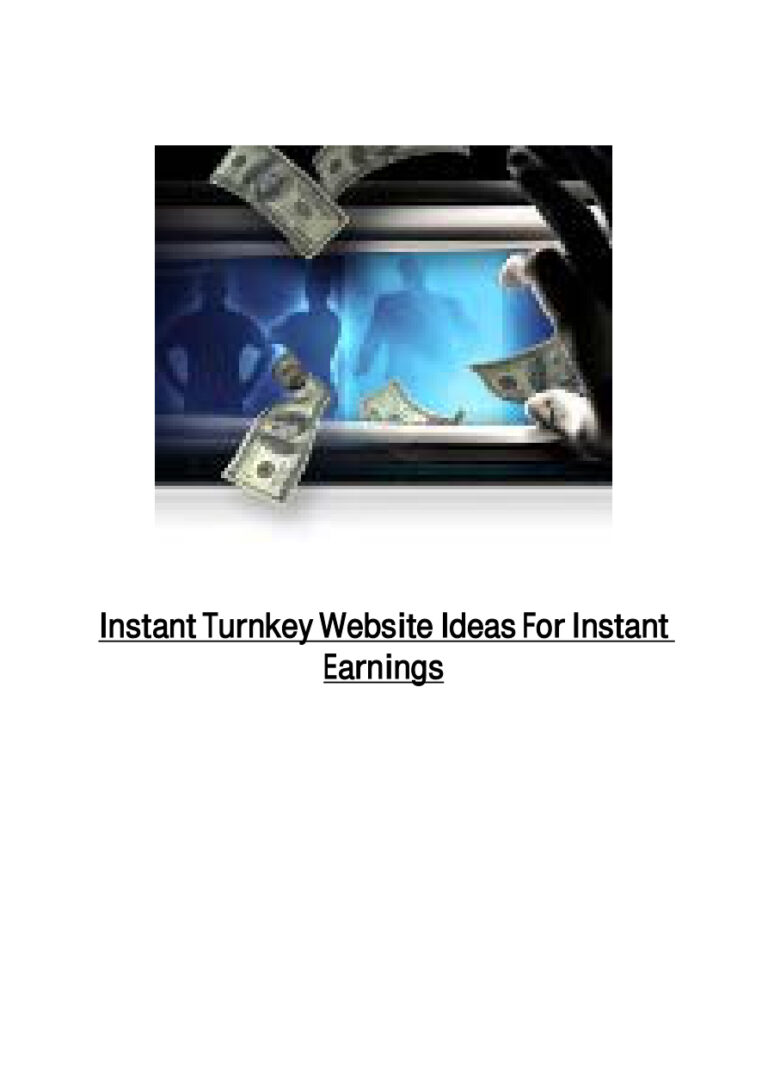 Instant Turnkey Website Ideas for Instant Earnings PDF Download – Unknown Author