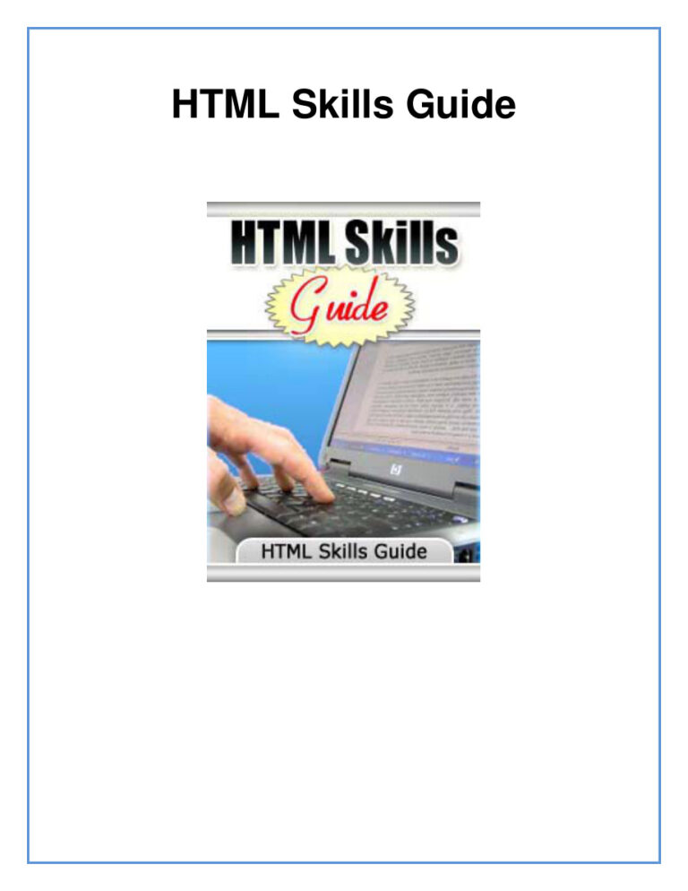 HTML Skills Guide PDF Download – Unknown Author