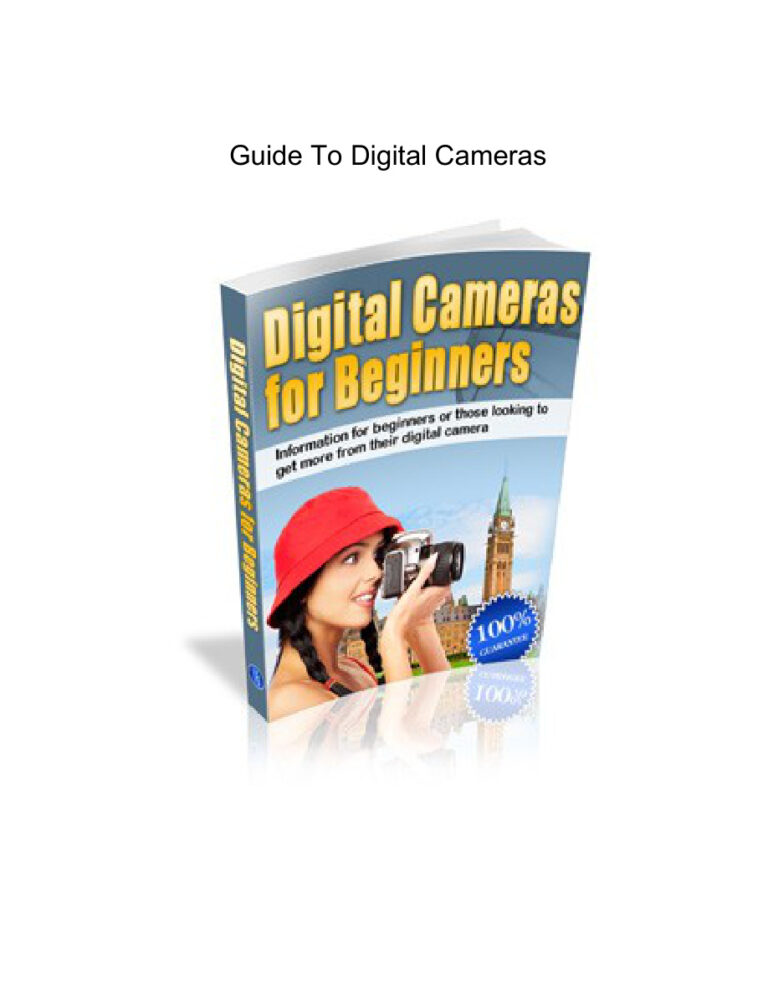 Digital Cameras for Beginners PDF Download – Unknown Author