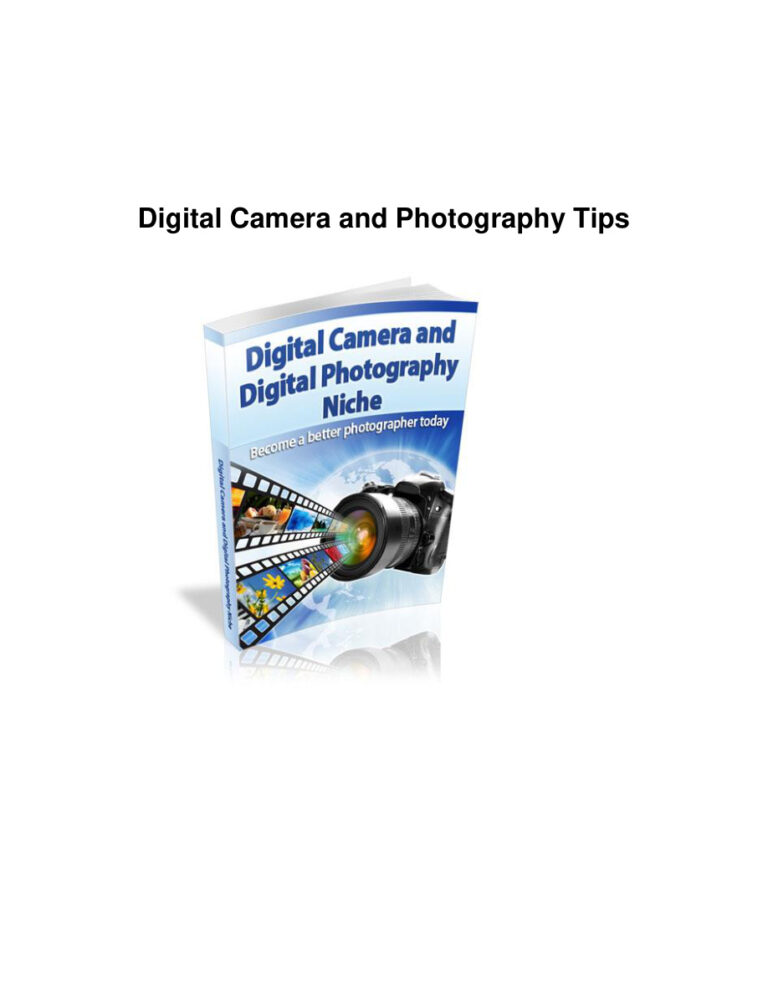 Digital Camera and Digital Photography Niche PDF Download – Unknown Author