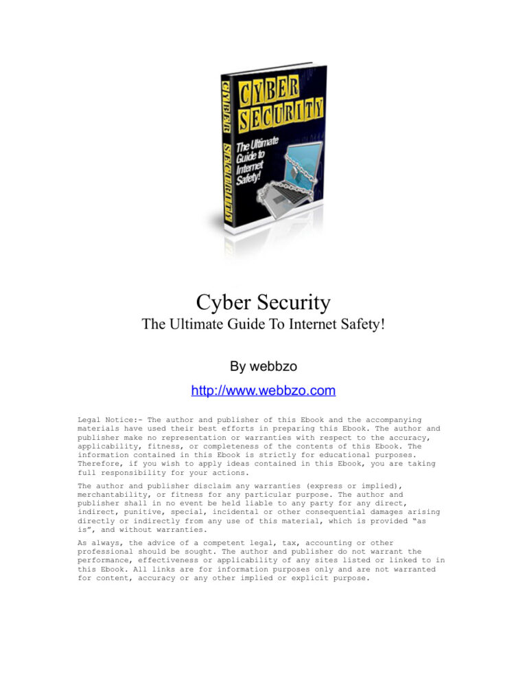 Cyber Security PDF Download – Unknown Author