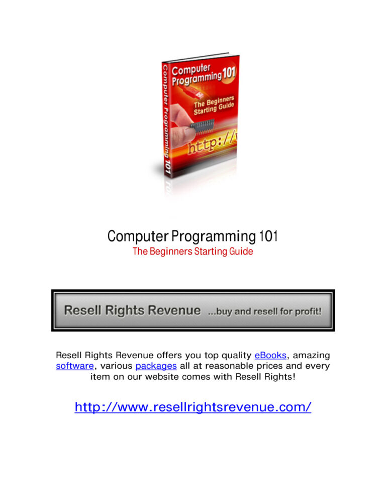 Computer Programming 101 PDF Download – Unknown Author