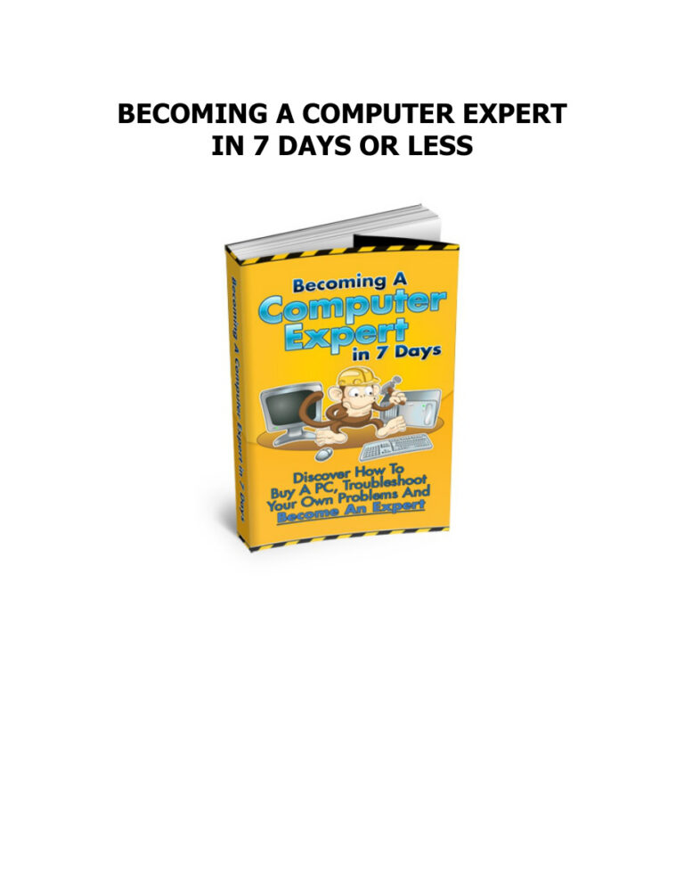 Becoming a Computer Expert in 7 Days PDF Download – Unknown Author
