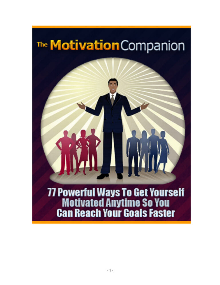 The Motivation Companion PDF Download – Unknown Author