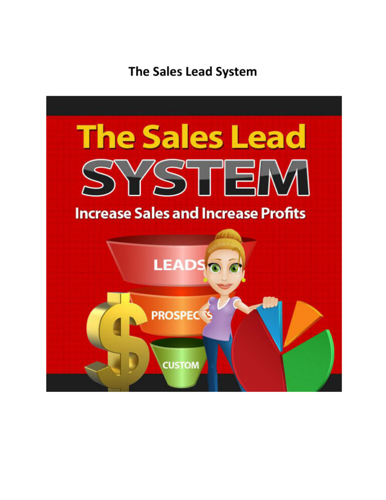 The Sales Lead System PDF Download – Unknown Author