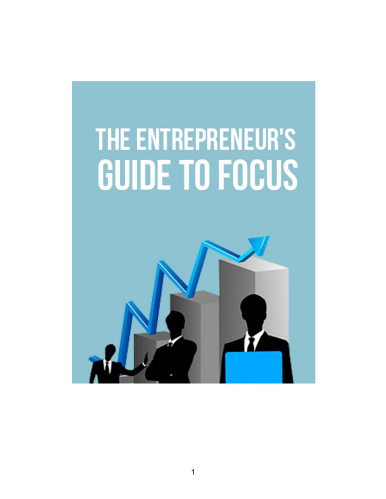 The Entrepreneur’s Guide to Focus PDF Download – Unknown Author