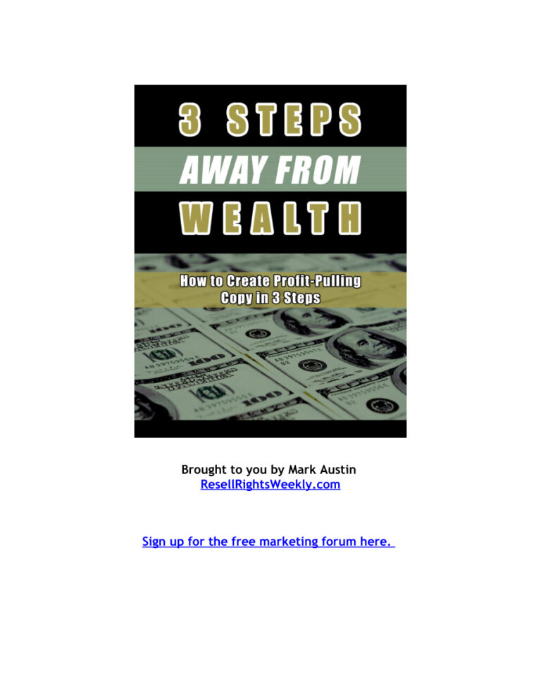3 Steps Away from Wealth PDF Download – Unknown Author