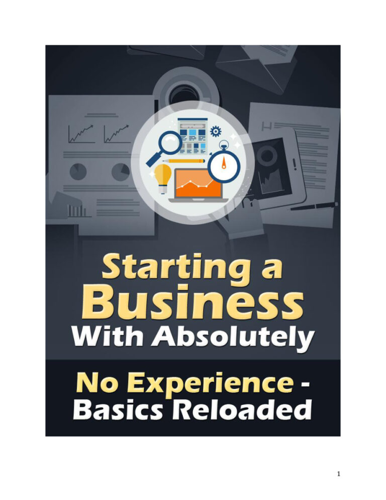 Starting a Business with Absolutely No Experience PDF Download – Unknown Author