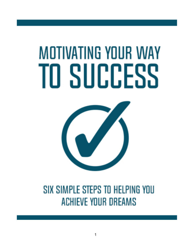 Motivating Your Way to Success PDF Download – Unknown Author