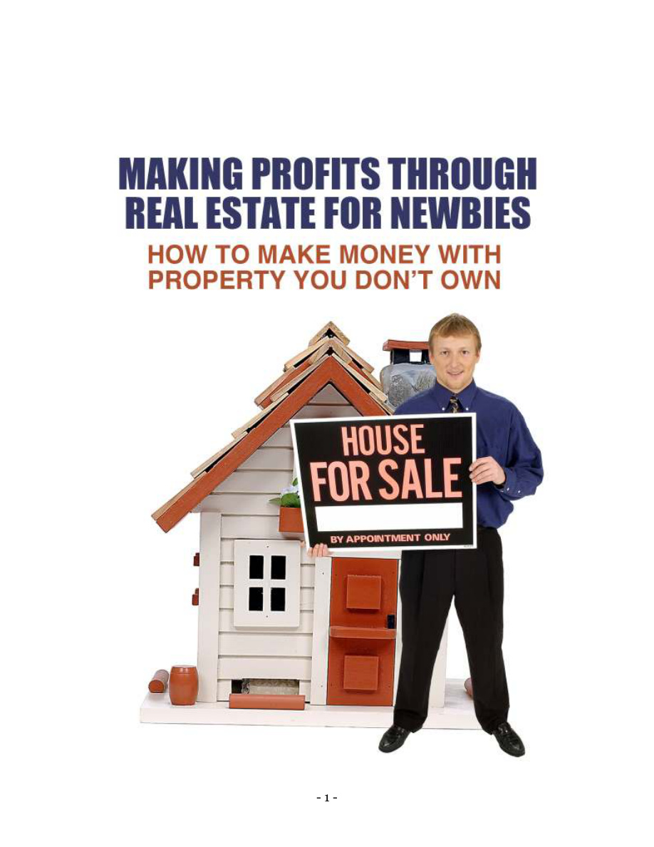 Making Profits Through Real Estate for Newbies PDF Download