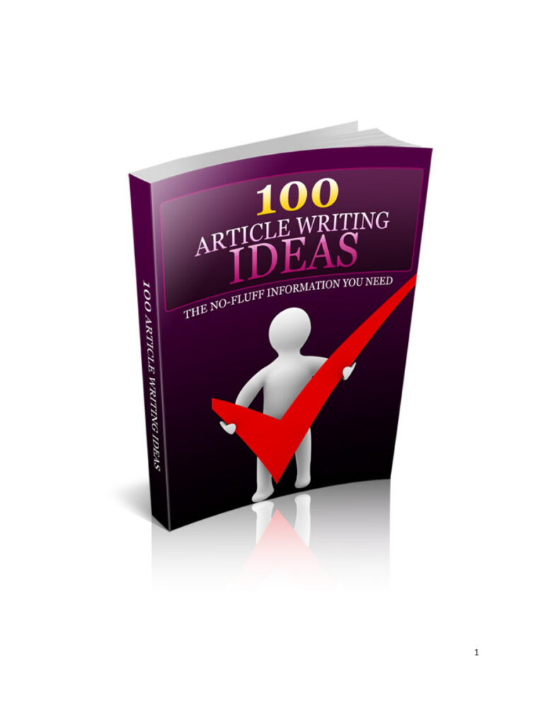 100 Article Writing Ideas PDF Download – Unknown Author