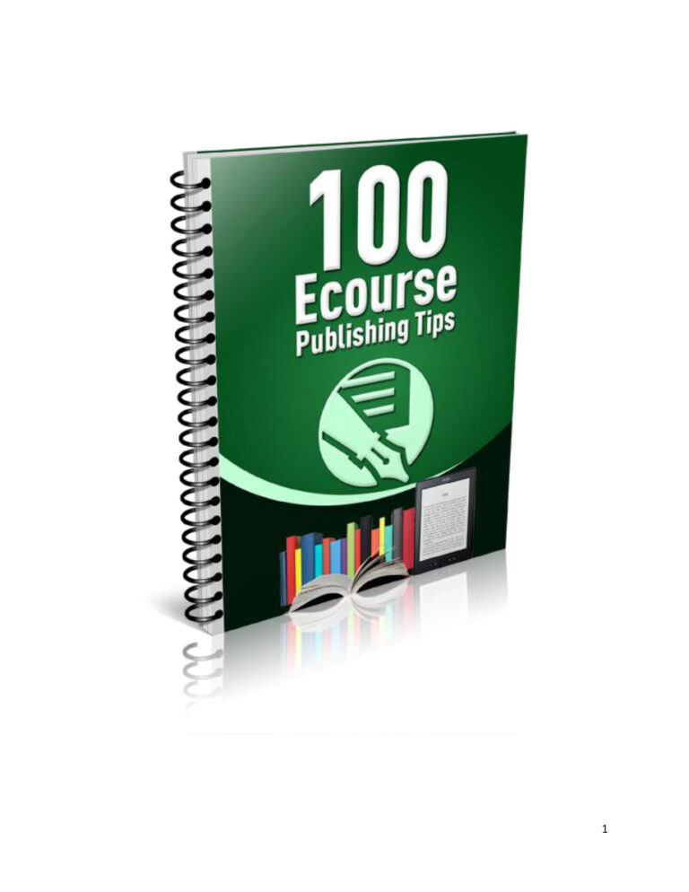 100 E-course Publishing Tips PDF Download – Unknown Author