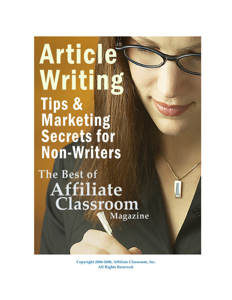 Article Writing Tips and Marketing Secrets for Non-Writer PDF Download – Unknown Author